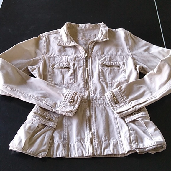 Maurices Zip Front Jacket Size S tan / khaki - Picture 1 of 14